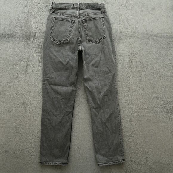 Abercrombie & Fitch Jeans Women's 6L Gray High-Rise Ankle Straight 28" Inseam - Picture 11 of 16